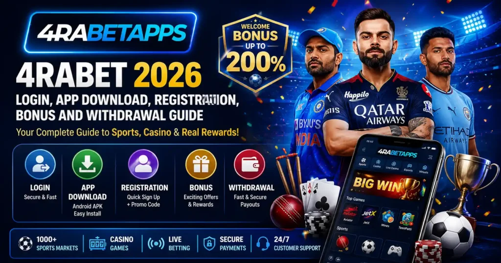 4Rabet 2026 Login, App Download, Registration, Bonus and Withdrawal Guide