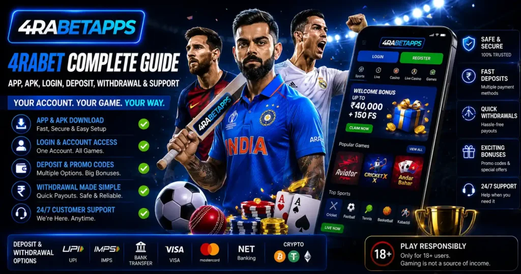 4Rabet Complete Guide App, APK, Login, Deposit, Withdrawal and Support