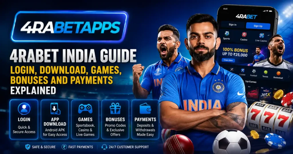 4Rabet India Guide Login, Download, Games, Bonuses and Payments Explained